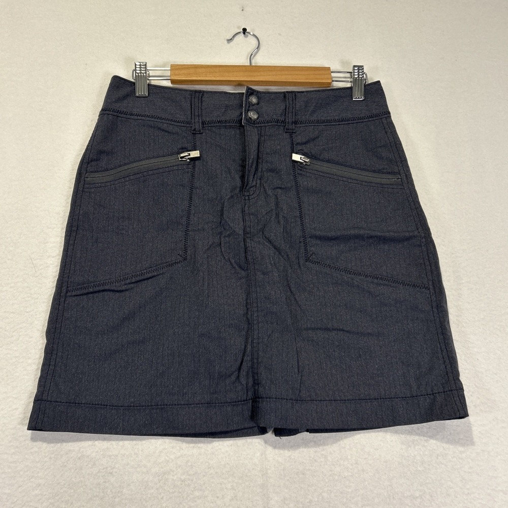 Athleta Womens Size 6 Gray Floral Passage Skort Golf Tennis Athletic Skirt